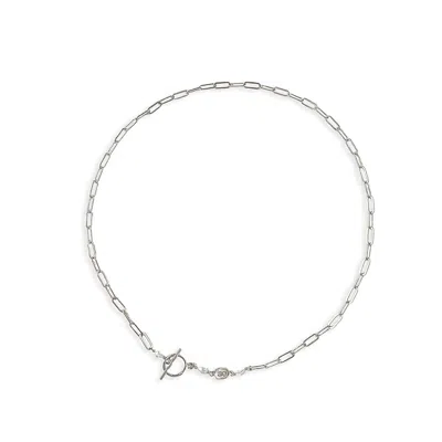 Astor & Orion Women's Silver Billie Paper Clip Chain Necklace In Metallic