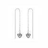 Astor & Orion Women's Silver Heart Threader Earrings