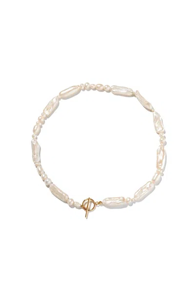Astor & Orion Women's White / Gold Freshwater Keishi Pearl Necklace