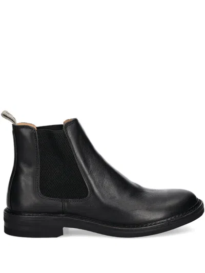 Astorflex Bitflex Elasticated-panel Leather Boots In Black