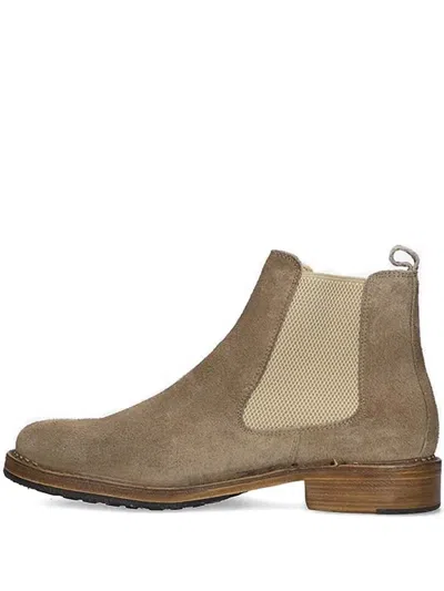 Astorflex Elastic-panel Suede Boots In Gray