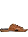Astorflex Erelflex Woven Leather Sandals In Brown
