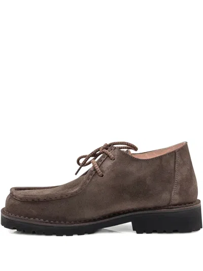 Astorflex Lace-up Suede Loafers In Brown