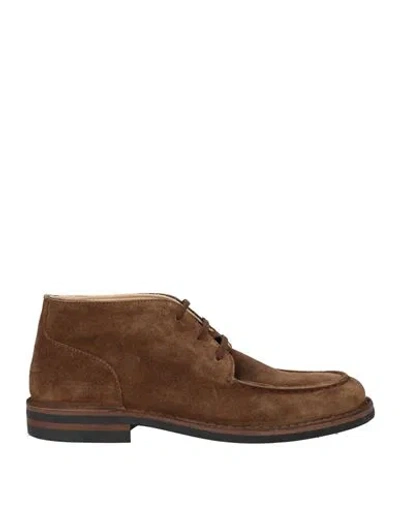 Astorflex Man Ankle Boots Brown Size 9 Leather