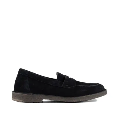 Astorflex Sadelflex Blue Suede Moccasin In Multi