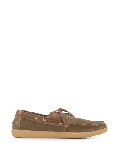 Astorflex Velaflex Lace-up Suede Boat Shoes In Brown