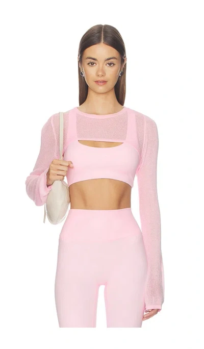 Astoria Longsleeve Shrug In Pink