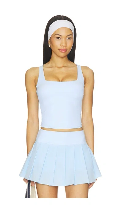 Astoria Square Neck Tank Top In Blue