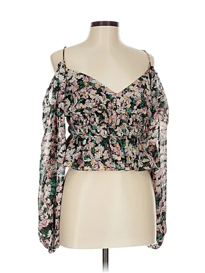 Pre-owned Astr 3/4 Sleeve Blouse In Black