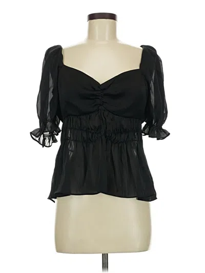 Pre-owned Astr 3/4 Sleeve Blouse In Black
