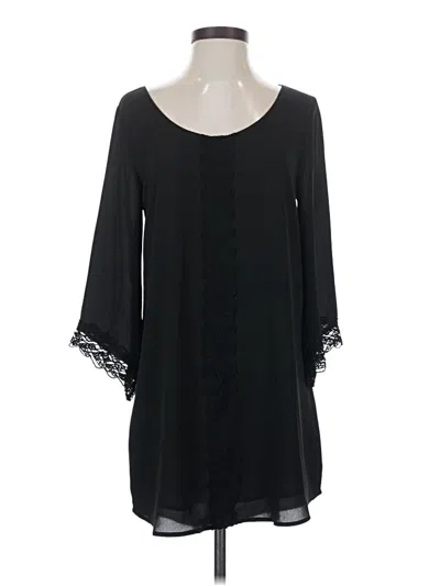 Pre-owned Astr 3/4 Sleeve Blouse In Black