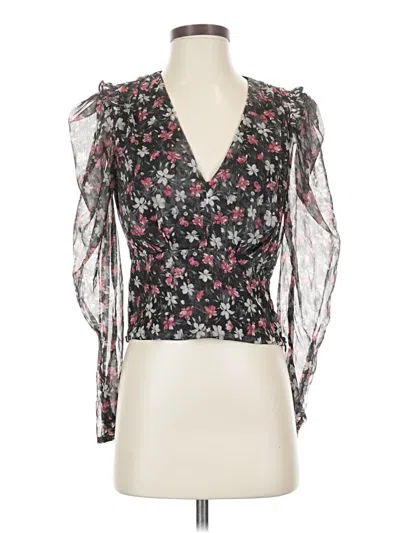 Pre-owned Astr 3/4 Sleeve Blouse In Black
