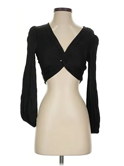 Pre-owned Astr 3/4 Sleeve Blouse In Black