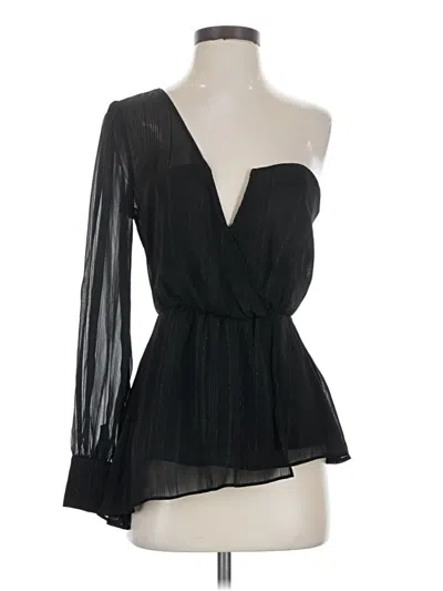Pre-owned Astr 3/4 Sleeve Blouse In Black