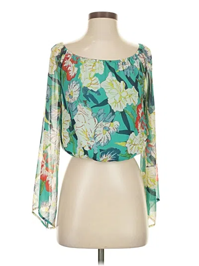 Pre-owned Astr 3/4 Sleeve Blouse In Blue