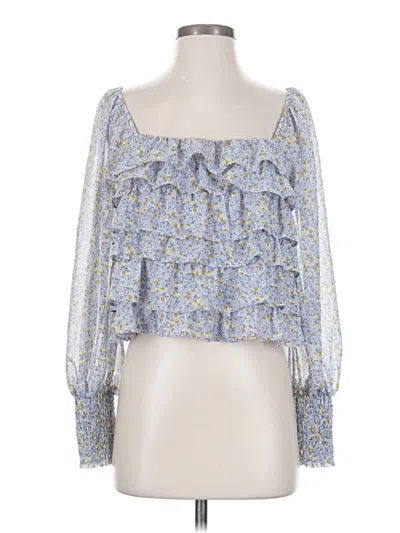 Pre-owned Astr 3/4 Sleeve Blouse In Blue