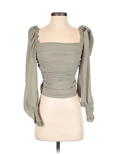 Pre-owned Astr 3/4 Sleeve Blouse In Gray