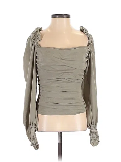 Pre-owned Astr 3/4 Sleeve Blouse In Gray