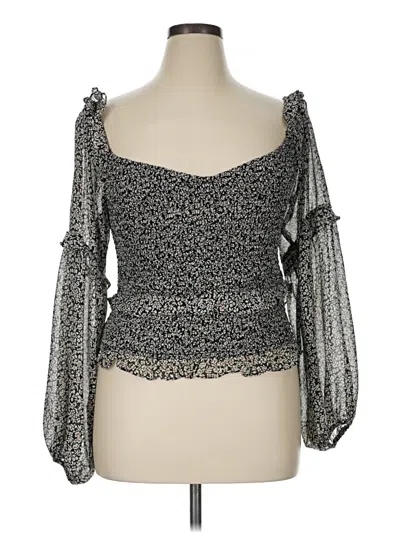 Pre-owned Astr 3/4 Sleeve Blouse In Gray