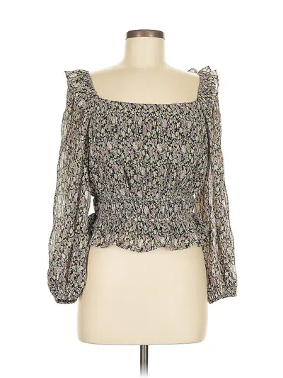 Pre-owned Astr 3/4 Sleeve Blouse In Green