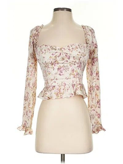 Pre-owned Astr 3/4 Sleeve Blouse In Ivory