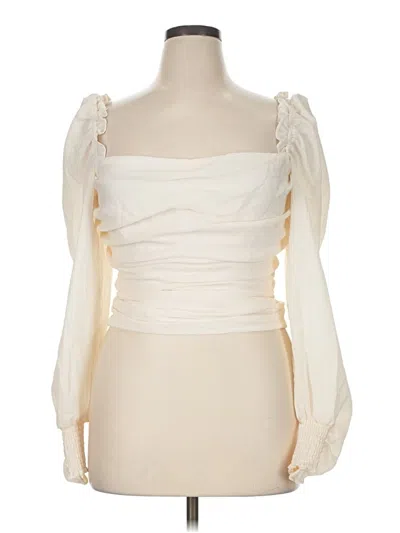 Pre-owned Astr 3/4 Sleeve Blouse In Ivory