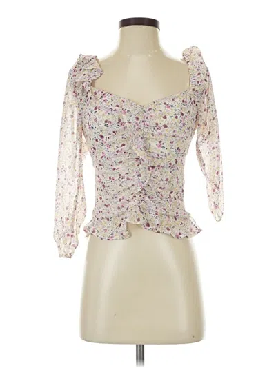 Pre-owned Astr 3/4 Sleeve Blouse In Ivory