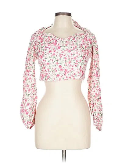 Pre-owned Astr 3/4 Sleeve Blouse In Pink
