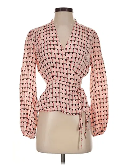 Pre-owned Astr 3/4 Sleeve Blouse In Pink