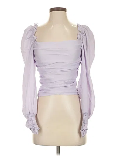 Pre-owned Astr 3/4 Sleeve Blouse In Purple