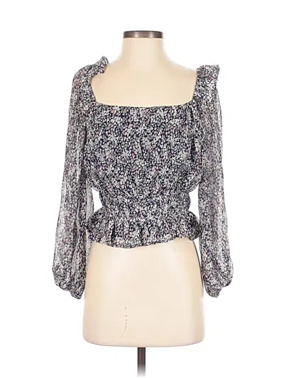 Pre-owned Astr 3/4 Sleeve Blouse In Purple