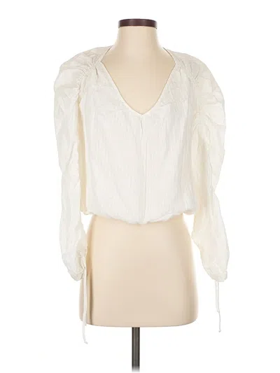 Pre-owned Astr 3/4 Sleeve Blouse In White
