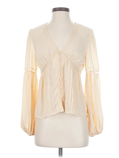 Pre-owned Astr 3/4 Sleeve Blouse In White