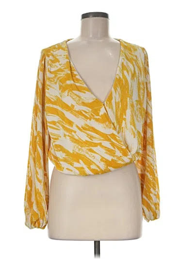 Pre-owned Astr 3/4 Sleeve Blouse In Yellow