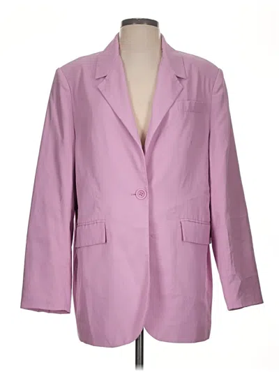 Pre-owned Astr 3/4 Sleeve Top Purple Square Neckline Tops