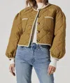 Astr Acacia Quilted Jacket In Ginger In Multi