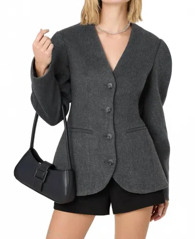 Astr Ada Blazer Jacket In Grey In Gray