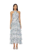 Astr Adamaris Dress Blue Floral In Multi