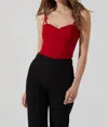 Astr The Label Adana Corset Camisole In Red
