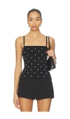 Astr The Label Adde Jewel Embellished Sweater Camisole In Black