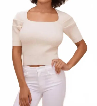 Astr Adelia Ribbed Knit Sweater In Ivory In Neutral