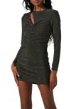 Astr Akira Long Sleeve Minidress In Green