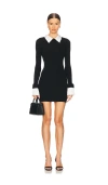 Astr Kleid Alexia Mixed Media In Black,white