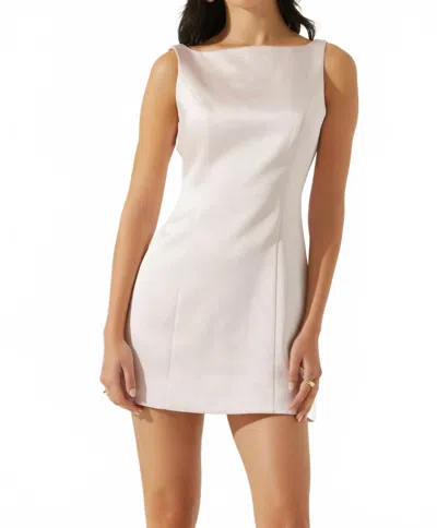 Astr Alisanne Satin Mini Dress In Light Pink In Gray