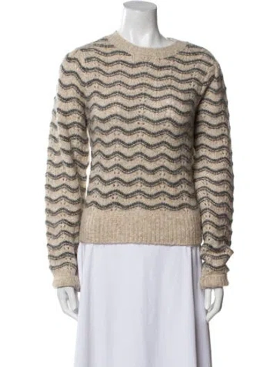 Pre-owned Astr Alpaca Striped Sweater In Blue