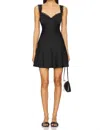 Astr Alva Lace Trim Mini Dress In Black In Black