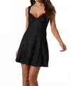 Astr The Label Alva Sleeveless Minidress In Black