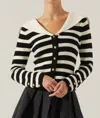 Astr The Label Analissa Stripe Collar Cardigan