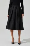 Astr Andolina Midi Skirt In Black In Black
