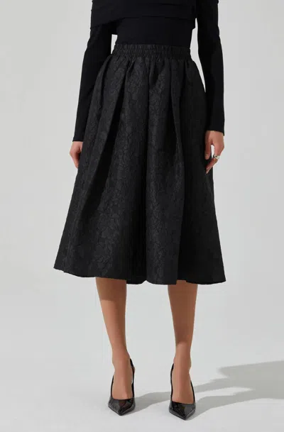 Astr Andolina Midi Skirt In Black